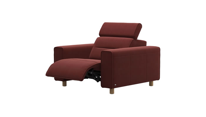 Stressless Emily Power Chair in Begonia Rust Fabric